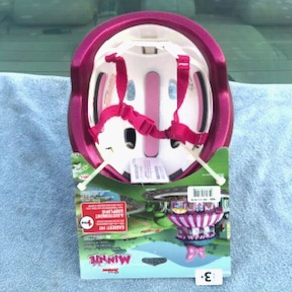 Bicycle Helmet . Ages 3Up . Adjustable Sizing . Minnie Mouse .. New w/ Tags - Picture 4 of 5